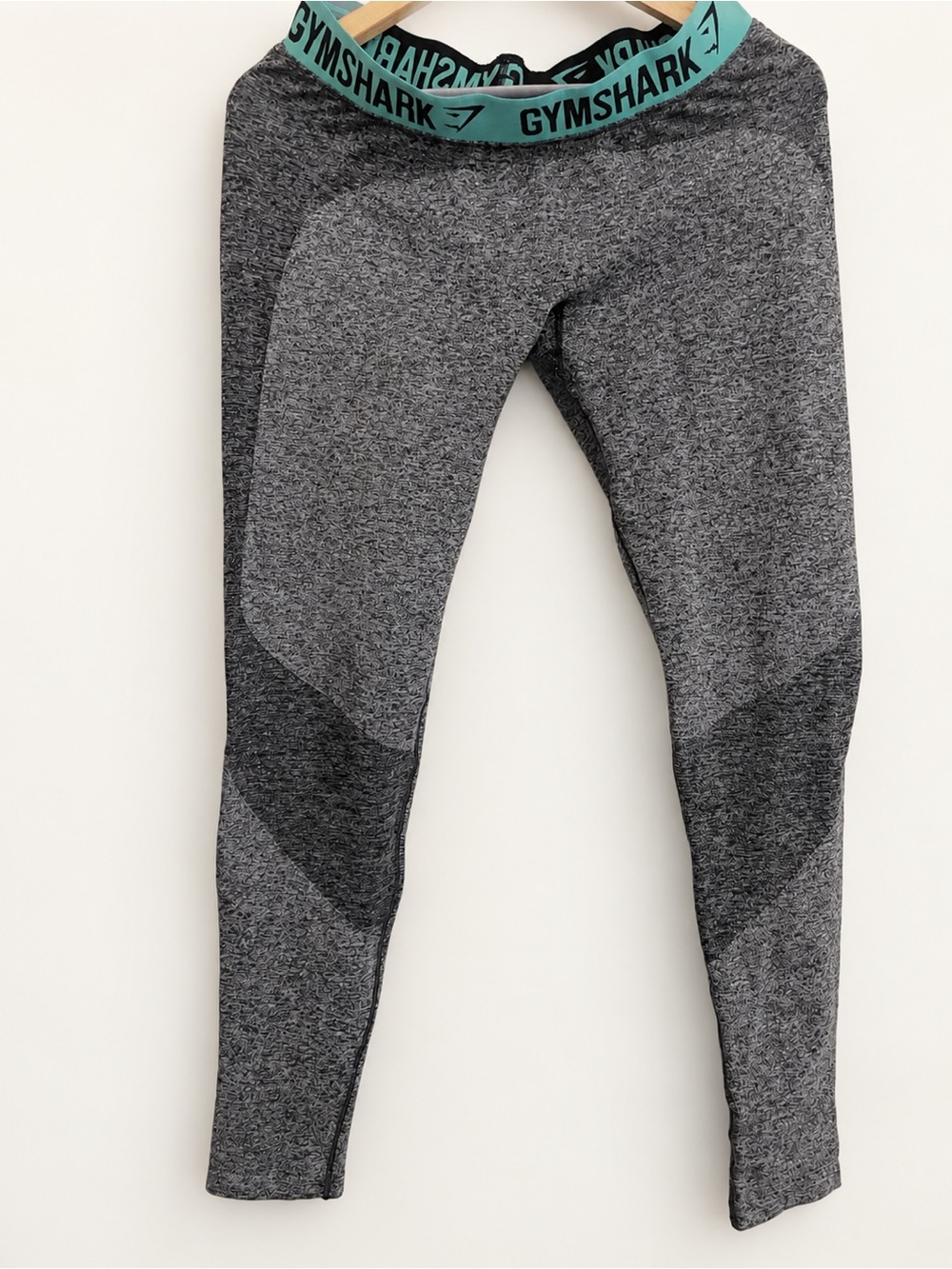 Gymshark Flex Charcoal Marl Teal Seamless Low-rise Leggings M